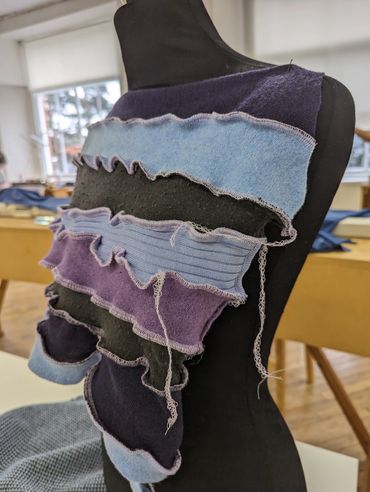 Mannequin placement of fabric sample