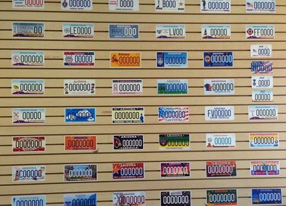 Various Speciality Plates available for immediate assignment to your vehicle.