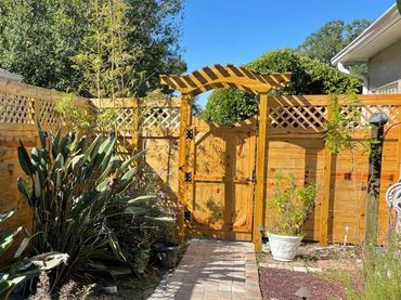 Wood Entry Gate Arbor Riverview FL