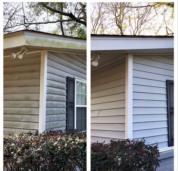 vinyl siding cleaning service house washing Dothan AL exterior cleaning service before and after
