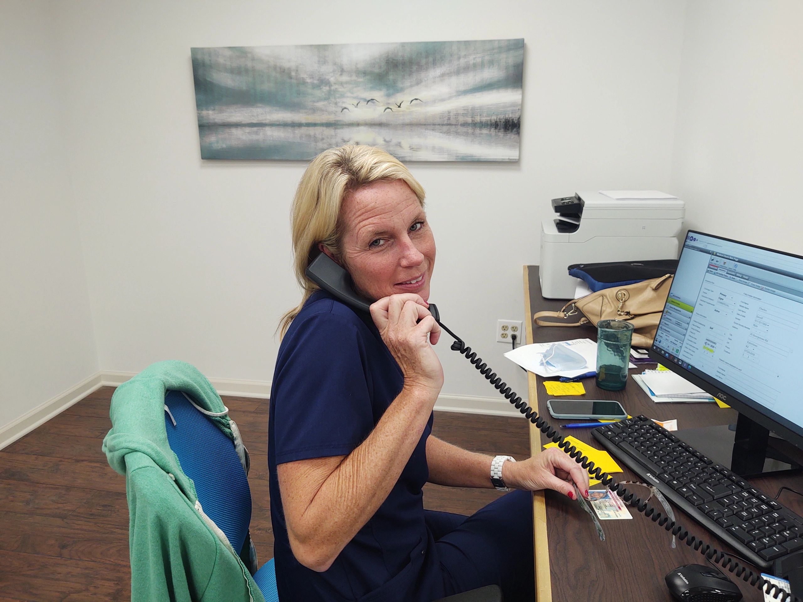 Picture of receptionist