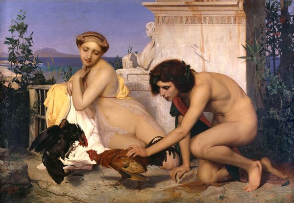 JEAN-LÉON_GÉRÔME Cock fight painting in Orsay Museum