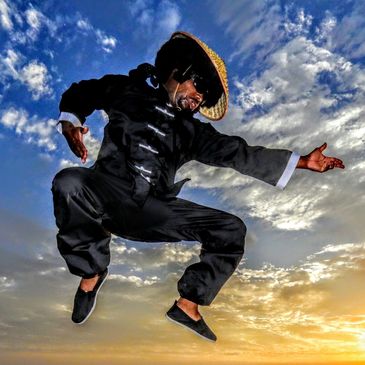 KFNG shows his skills during his afternoon training session.