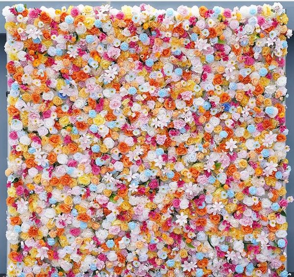 Confetti multi color flower wall