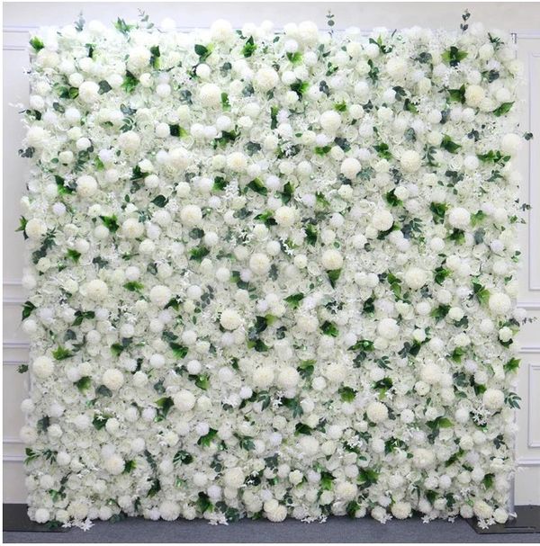 White rose flower wall backdrop