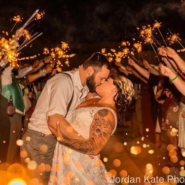 Sparkler Exits are fun and beautiful.
