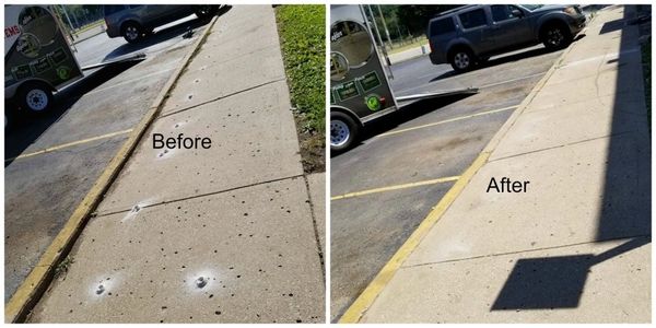 Slabjacking before and after