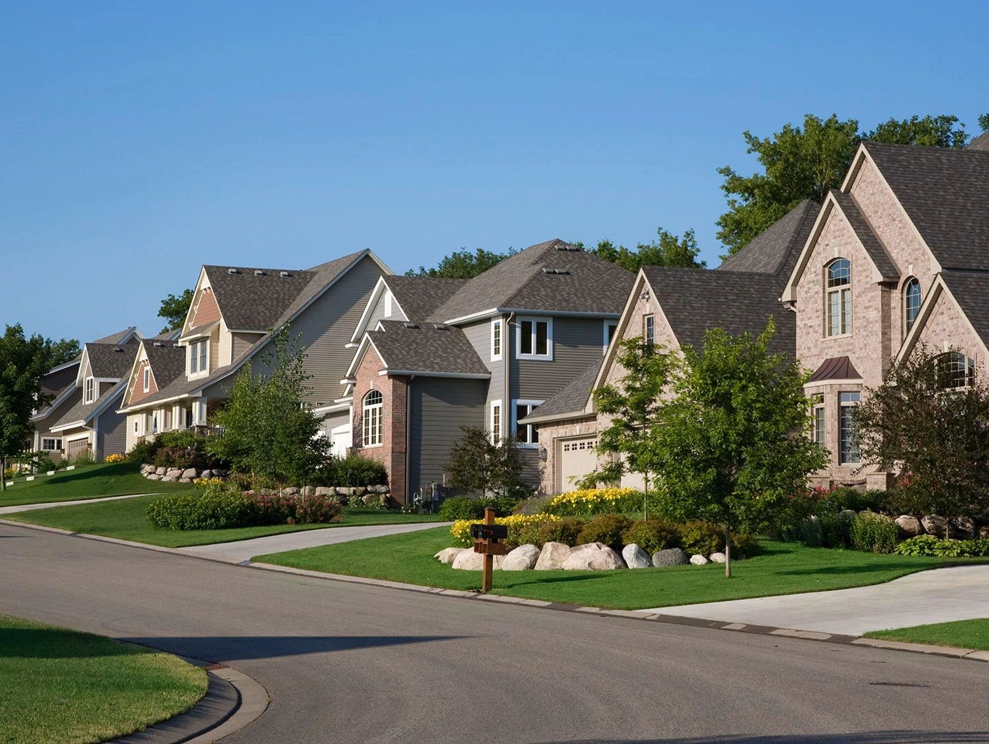 Residential homes on a street
