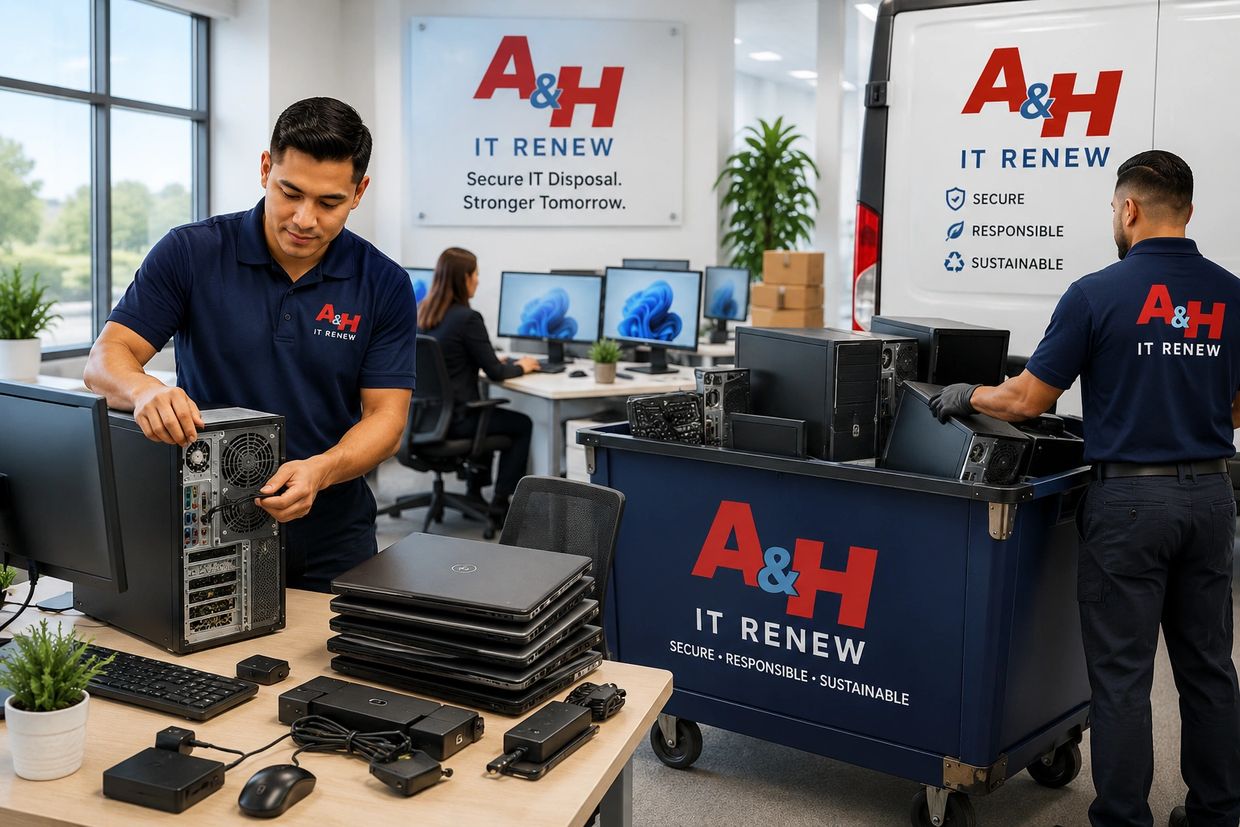 A&H IT Renew collects retired business computers for secure, responsible recycling.