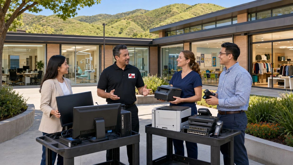 A&H IT Renew coordinates electronics recycling for a Chino Hills business center.
