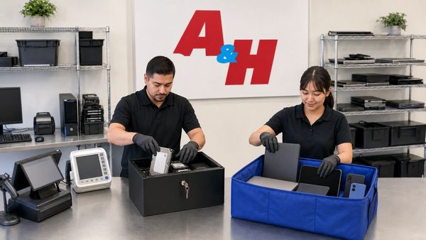 A&H IT Renew separates removable drives from intact battery-powered devices.