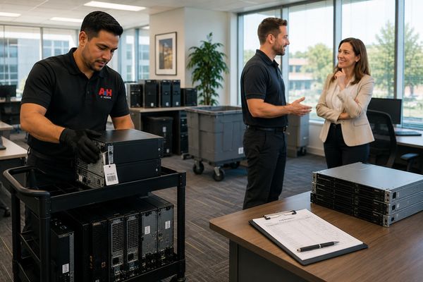 A&H IT Renew manages retired equipment while the MSP supports its client.
