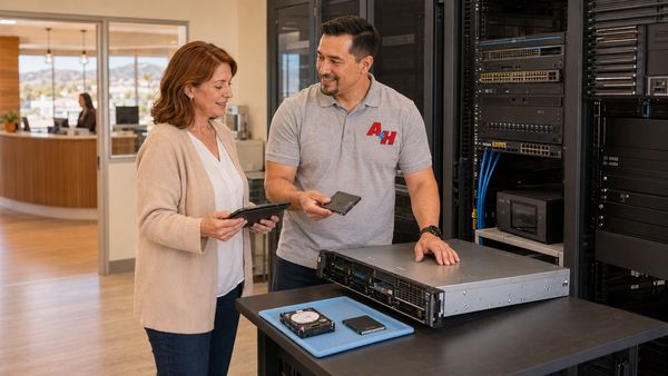 A&H IT Renew reviews servers, network equipment, hard drives, and SSDs in Highland.
