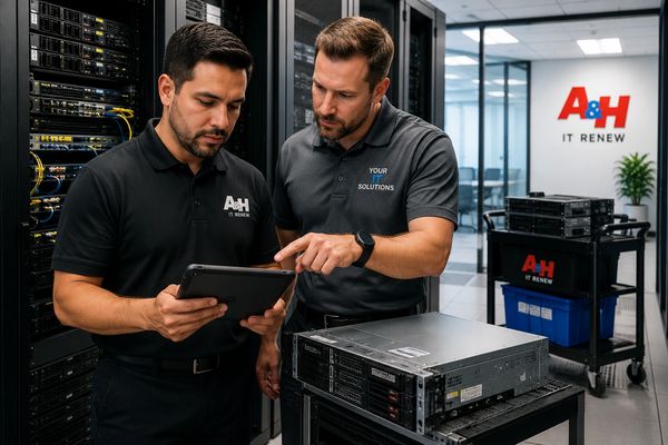 A&H IT Renew and an MSP technician plan secure IT asset disposition together.