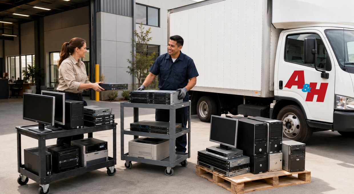 A&H IT Renew organizes retired electronics during an Ontario technology upgrade.