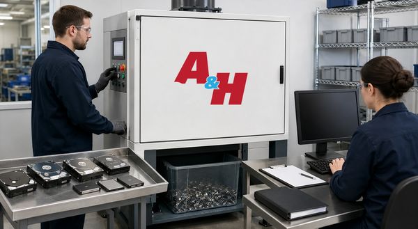 Ontario business hard drives are documented and prepared for secure off-site shredding.