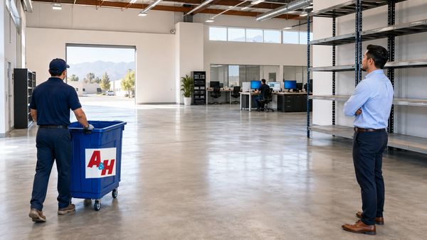 A Rialto facility completes its electronics cleanup and reclaims space for daily operations.