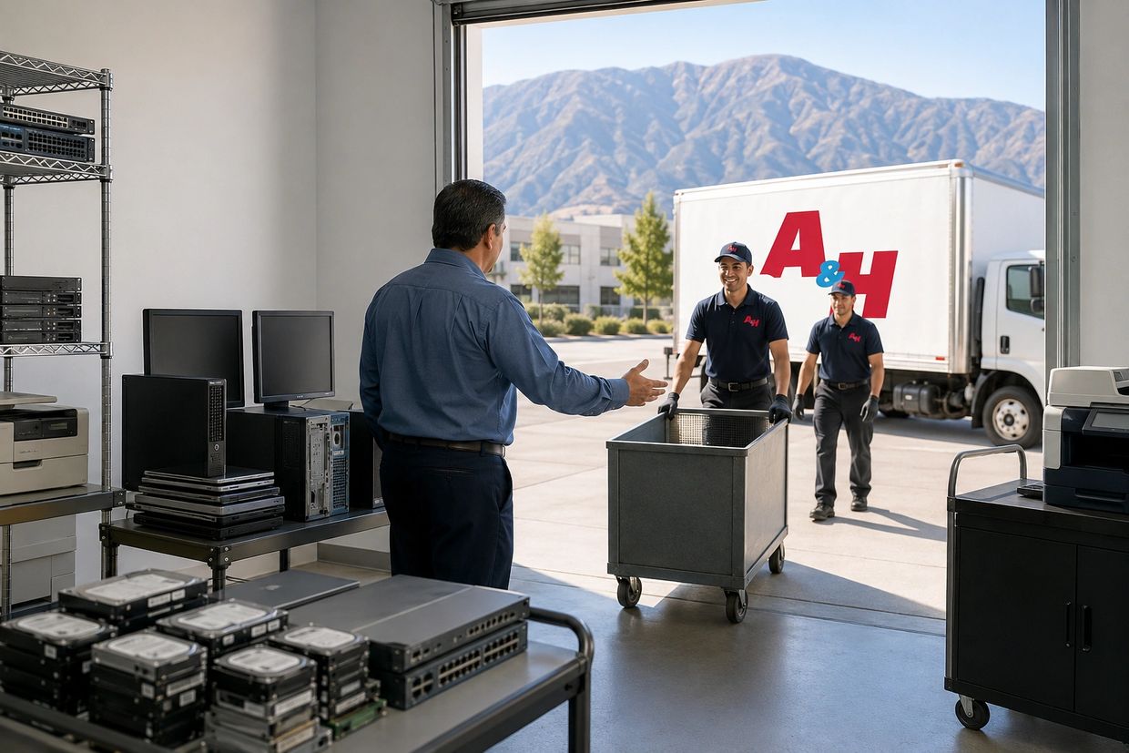 A&H IT Renew collects retired electronics from a San Bernardino business.