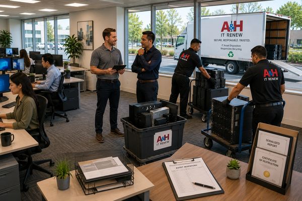 A&H IT Renew supports MSP clients from pickup through responsible electronics recycling.