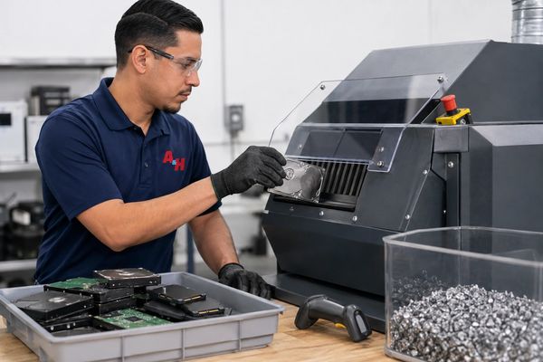 Secure hard drive shredding for retired Victorville business storage devices.