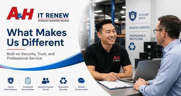 Secure handling, clear documentation, and dependable service set A&H IT Renew apart.