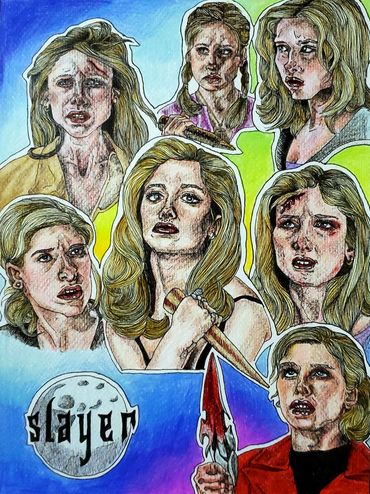 Seven portraits of buffy the vampire slayer