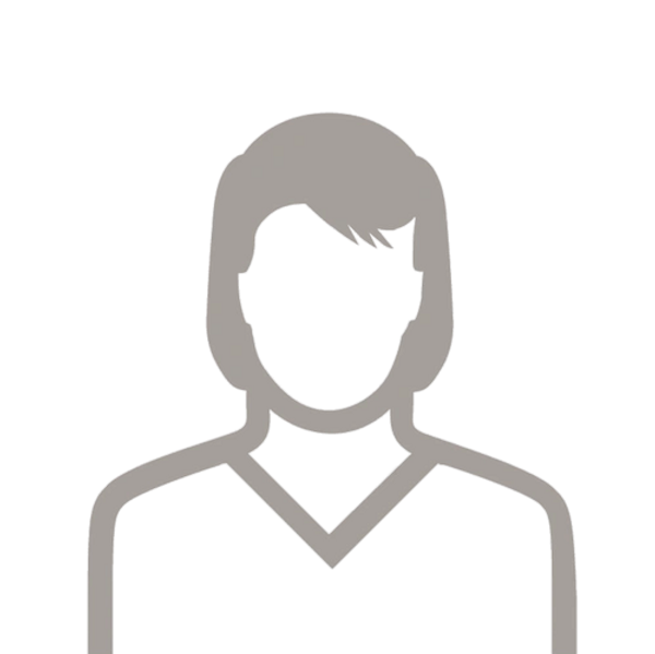 Silhouette of a person with medium-length hair and a V-neck top.