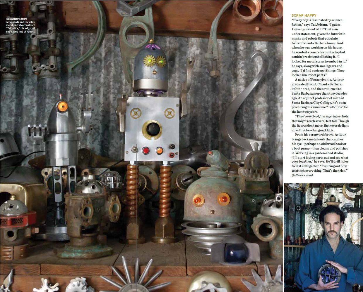 Article about Santa Barbara artist Tal Avitzur in 805 Living magazine.