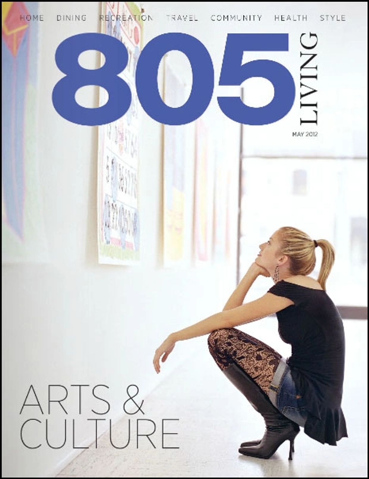 Cover of May 2012 issue of 805 Living magazine.