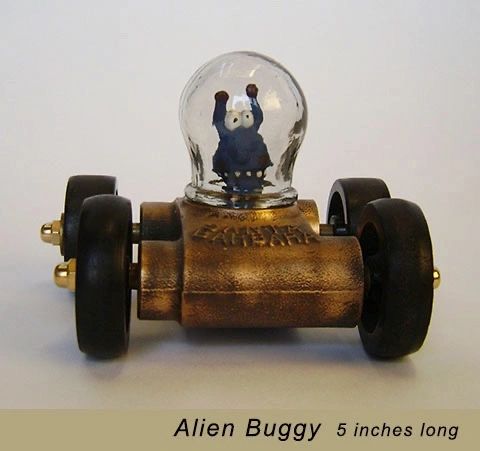 Assemblage car sculpture by Santa Barbara artist Tal Avitzur.