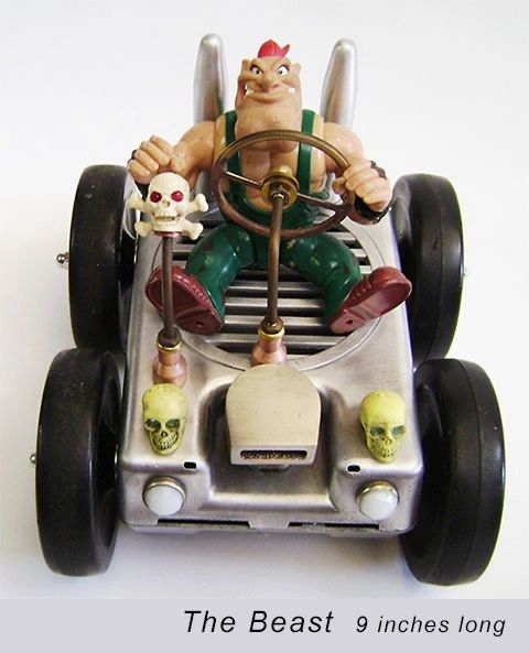 Assemblage car sculpture by Santa Barbara artist Tal Avitzur.