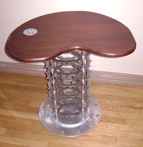 Custom coffee table made by Santa Barbara artist Tal Avitzur.