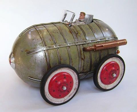 Assemblage car sculpture by Santa Barbara artist Tal Avitzur.