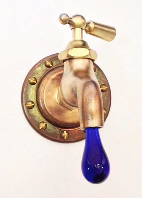 Vintage nozzle with glass drip by Santa Barbara artist Tal Avitzur.