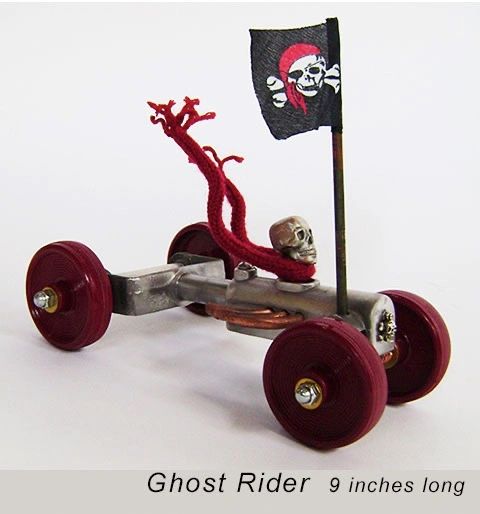 Assemblage car sculpture by Santa Barbara artist Tal Avitzur.