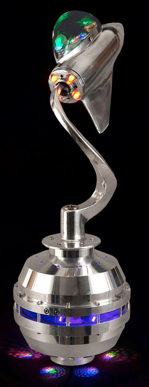 Assemblage spaceship sculpture by Santa Barbara artist Tal Avitzur.