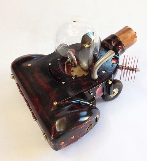 Assemblage car sculpture by Santa Barbara artist Tal Avitzur.