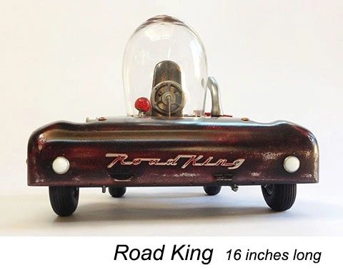 Assemblage car sculpture by Santa Barbara artist Tal Avitzur.