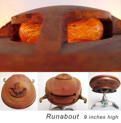 Assemblage spaceship sculpture by Santa Barbara artist Tal Avitzur.