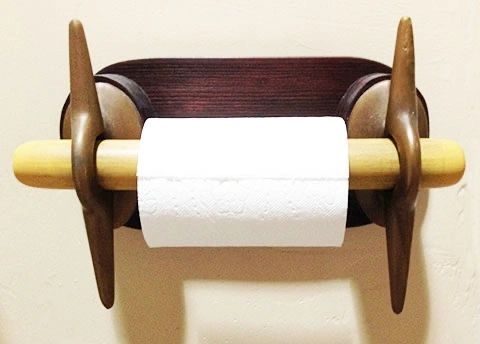 Marine cleat toilet paper holder by Santa Barbara artist Tal Avitzur.