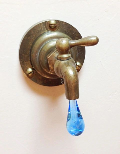 Vintage nozzle with glass drip by Santa Barbara artist Tal Avitzur.