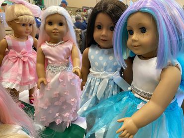 Custom Doll Clothes - Many sizes
Text Milly Bishop at 360-961-6976 or
email midbish@aol.com