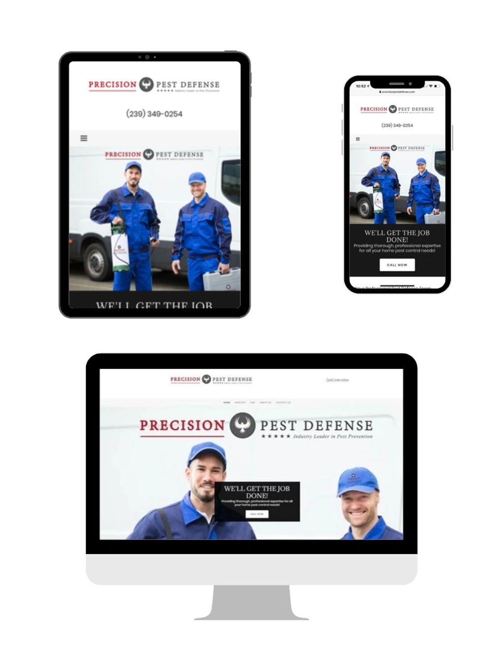 website build out sample for Precision Pest Defense