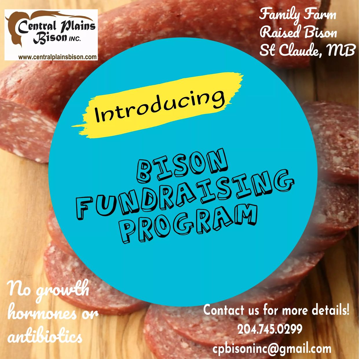 Contact us for more information regarding our bison meat fundraising program!