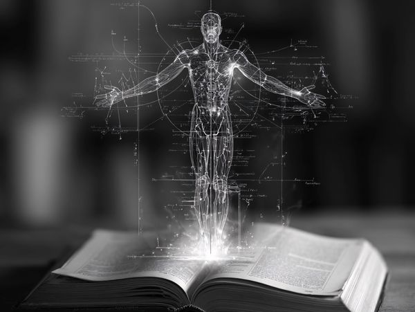 Human anatomy from book
