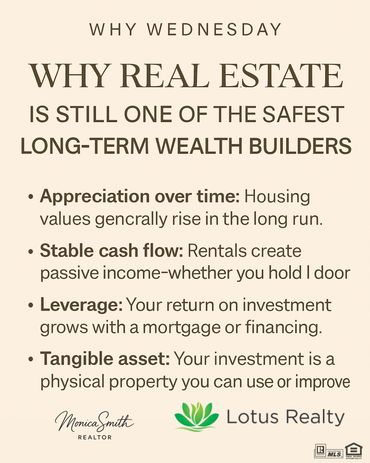 Reasons why real estate remains a safe long-term wealth builder.