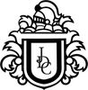 Elegant black and white coat of arms with ornate detailing.