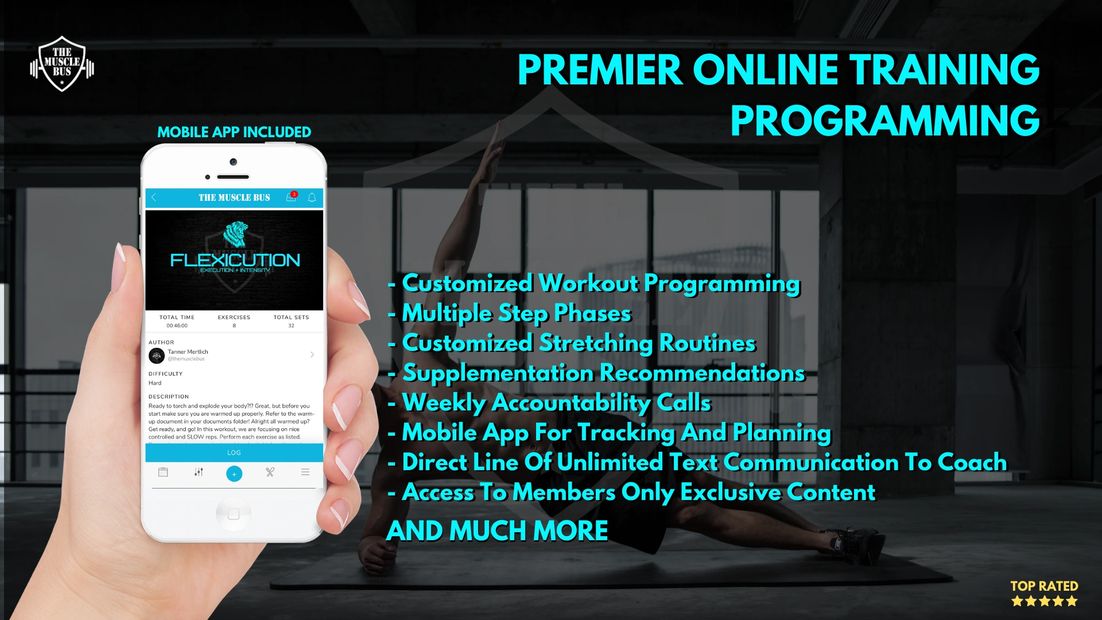 The Muscle Bus, LLC offers personal training and premier online coaching programs that focus on health and wellness, weight loss and muscle gain!