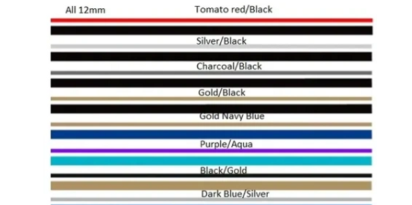 Display of dual colour pinstripes, pinstriping