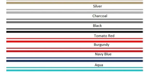 Display of pinstripe choices single colour